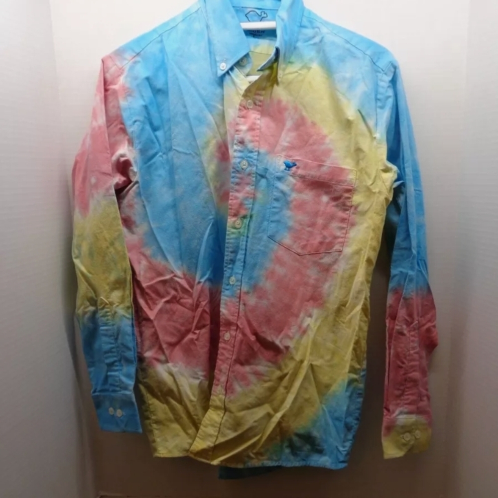 Lucky Bird, Long Sleeve, button-down collar, Tie-dye Button-up Shirt